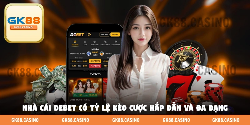 Nhà cái DEBET có tỷ lệ kèo cược hấp dẫn và đa dạng